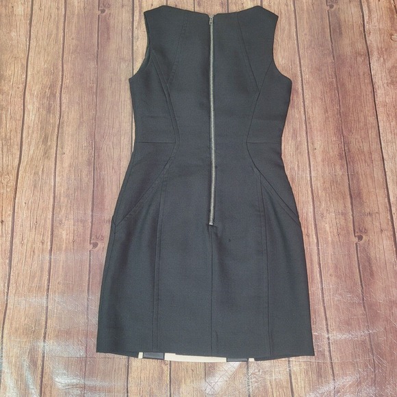 Milly Womens Dress Black 4 Sheath Wool Blend Sleeveless Knee Length - Picture 7 of 12